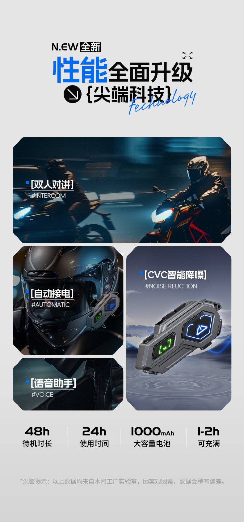 Bluetooth Headset Factory Wholesale Helmet Bluetooth Headset Motorcycle Intercom Waterproof Noise Reduction Cycling Headset Private Model