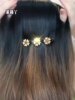 Spring new hair clip hair crushed hair sorting the pinch hairplants, five -petal lace hair accessories, the back of the head double -layer bangs clip