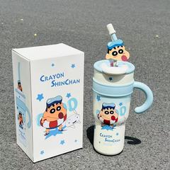 クレヨンしんちゃん保温カップ大容量ストローコップビッグマック保冷随行コップアイスカップ女子屋外