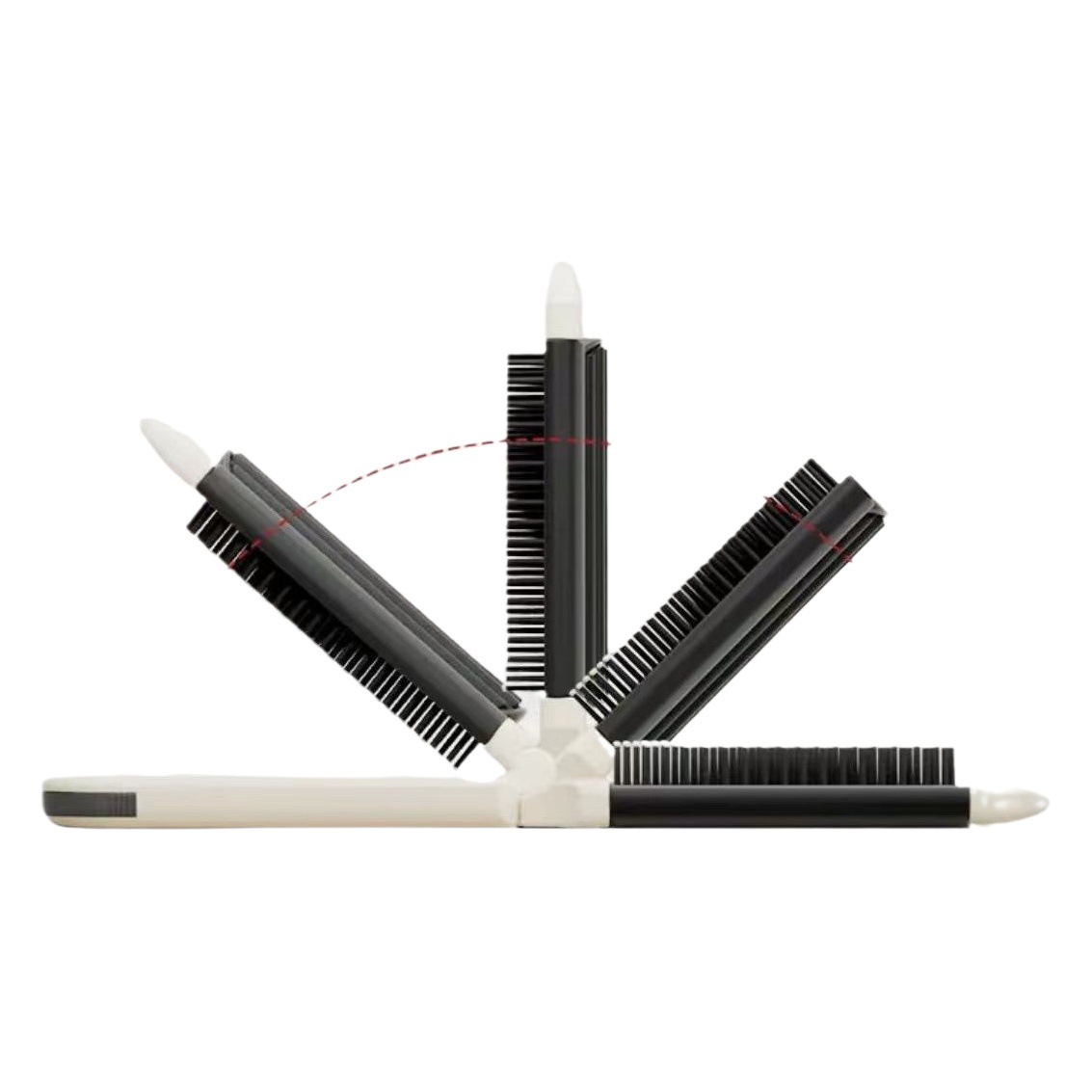 Plegable pequeño peine ligero lujo ins portátil cojín de aire peine bolsa de aire peine no extraíble espejo liso masaje de pelo peine integrado