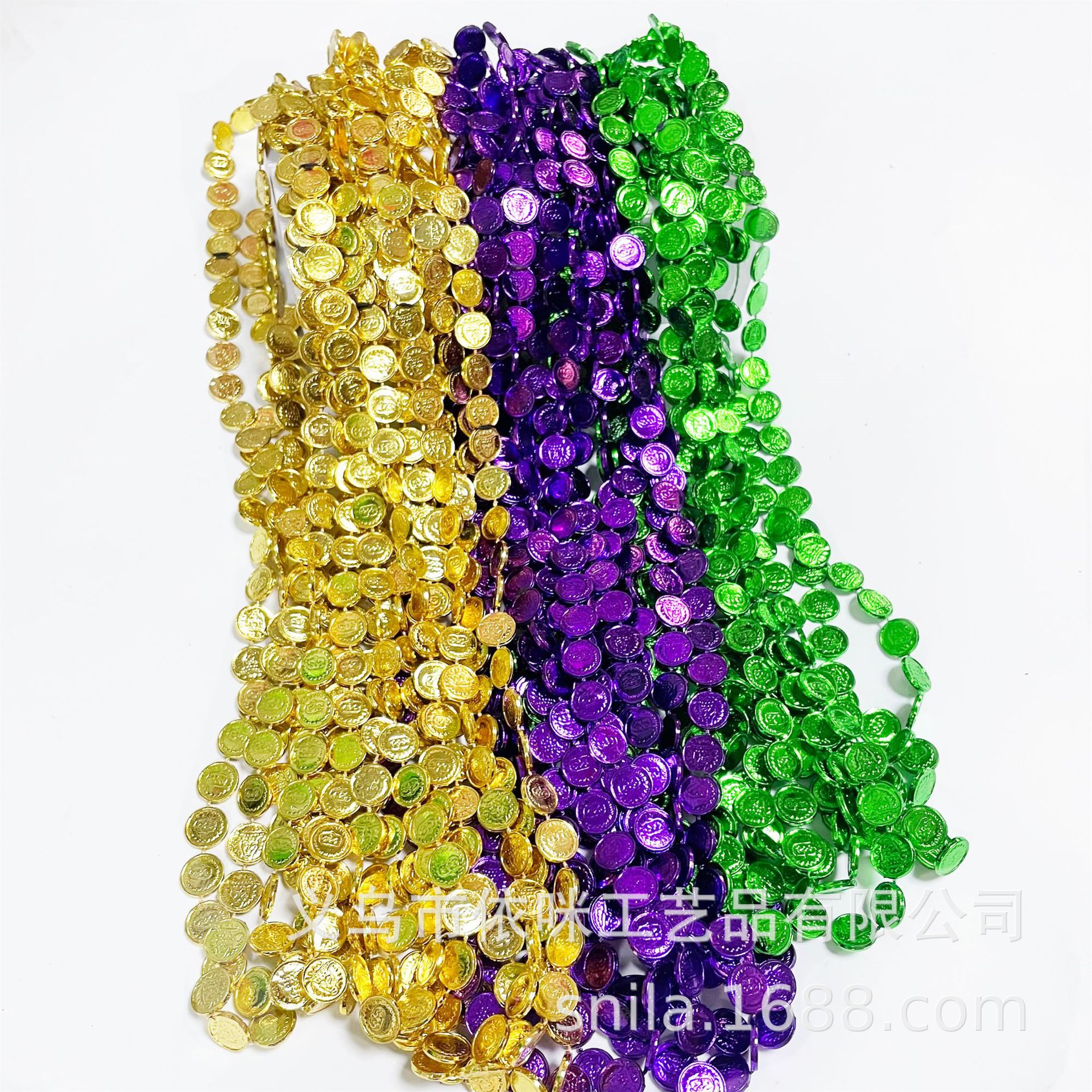 Collar de carnaval transfronterizo Festival de Nueva Orleans Decoración Cadena de cuentas Fiesta Fiesta Collar de cuentas de plástico Fiesta