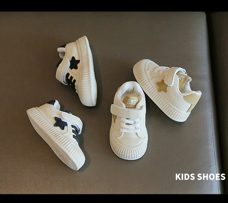 Beebikevadised ja sügisesed beebipehmed tallad, libisemiskindlad üksikud väikesed valged kingad, nahkpind, lastejalatsid_voghion.com