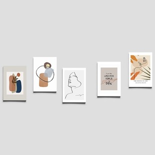 Nordic Style Wall Abstract Character Decoration Card ins Photography Photography Props Background Card
