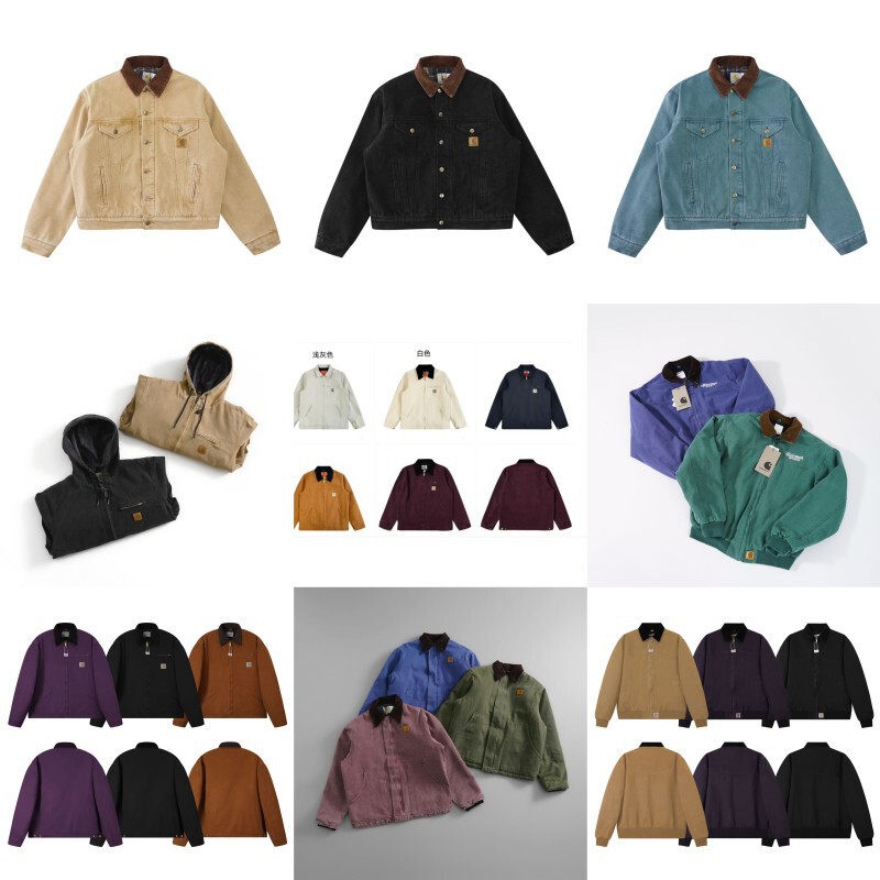 Cross-Border Foreign Trade Trendy Brand Style Canvas American Lapel Work Jacket Men's and Women's Classic Detroit Jacket Top