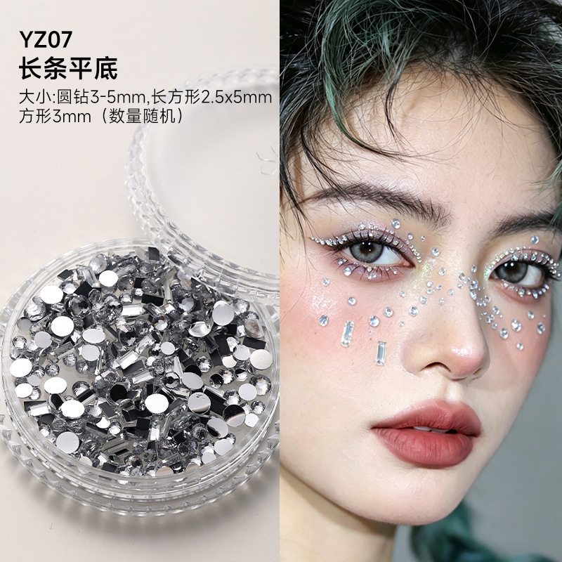 Decoraciones faciales maquillaje de ojos de novia maquillaje de escenario para niños pegatinas especiales cara lentejuelas lágrima diamante mariposa perla al por mayor