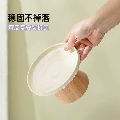 Ceramic high and low feet anti-tipping cat bowl cat food snacks freeze-dried cans anti-cervical pet plate puppy food bowl