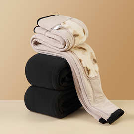 冬季新款加绒加厚外穿保暖裤中老年妈妈加肥加大厚款防寒百塔棉裤