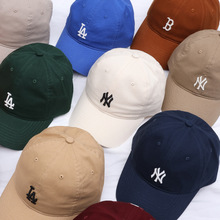 新款MLB帽子韩国女软顶大标NY棒球帽男夏季休闲遮阳LA鸭舌帽CP66