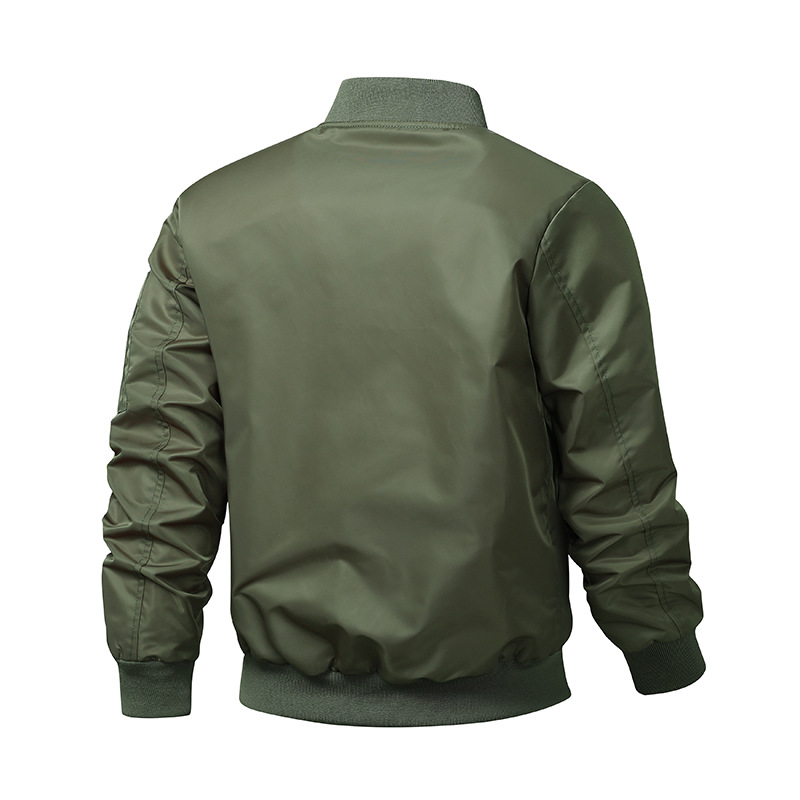 Cross-border retro americano de tendencia de cuello vertical chaqueta de piloto suelta chaqueta de béisbol casual chaqueta de primavera y otoño chaqueta casual