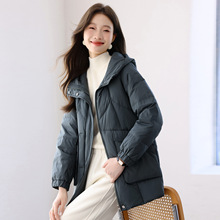 羽绒服女中长款2025冬装新款中年妈妈加肥加大码宽松时尚加厚外套