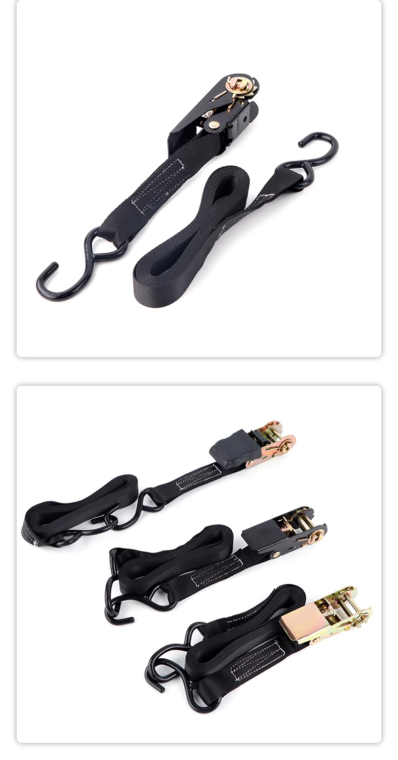 Car truck tensioner rope tensioner ratchet binding belt s hook fixed binding belt nylon webbing thickened binding