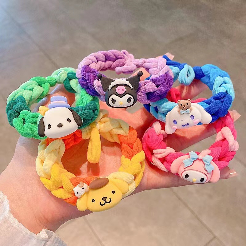 Children's cute handmade rubber band DIY material bag girl's bracelet hair tie girl's hair accessories rubber band female hair tie
