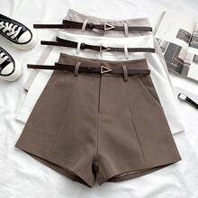 S 25465 High waist drape blazer wide leg shorts �����������b
