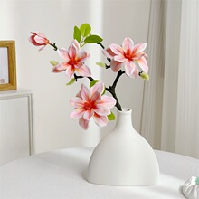 高端手感玉兰花假花仿真花摆设餐桌装饰花艺摆件抖音小红书代发