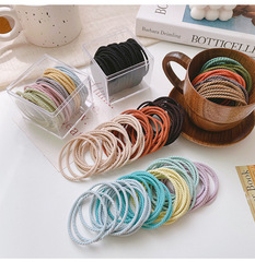 50 Pack Simple Braid Rubber Bands Instagram Famous Hair Ties Elastic Braids Horsehair Hairbands for Women
