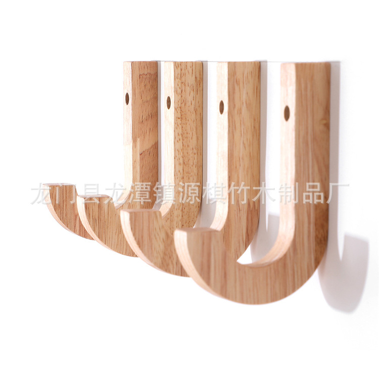 Gancho de madera maciza creativa abrigo de pared interior y sombrero gancho de madera gancho de pasillo gancho de almacenamiento simple suministro de gancho de abrigo