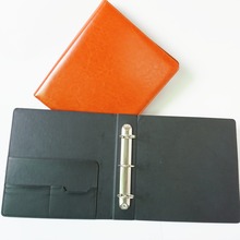 皮质服务指南活页夹办公酒店皮革A4会议资料夹文件夹三孔夹收纳
