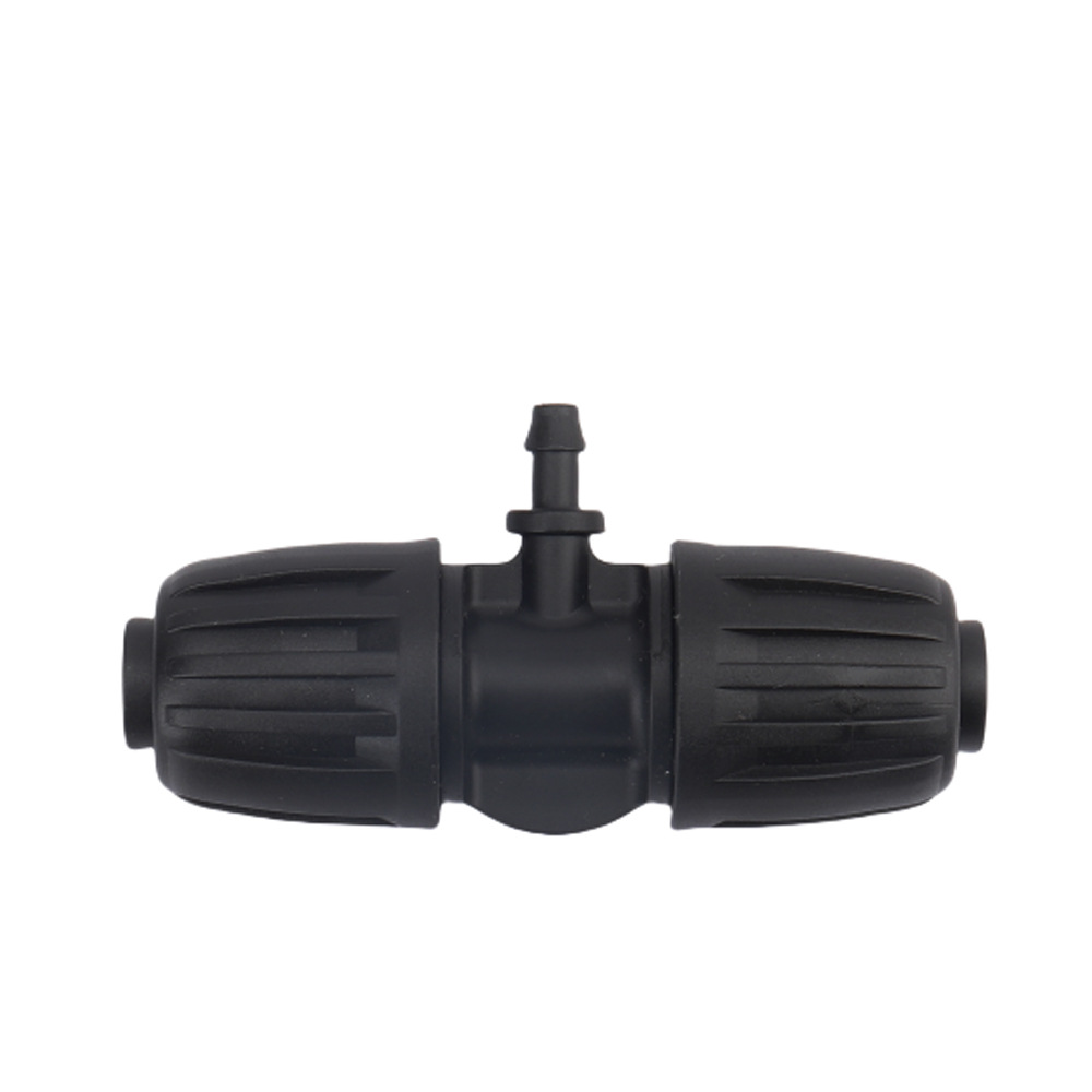 16 juntas de tubería a través de tres vías jardín césped riego automático riego de flores junta de riego tubería de riego por goteo junta de bloqueo