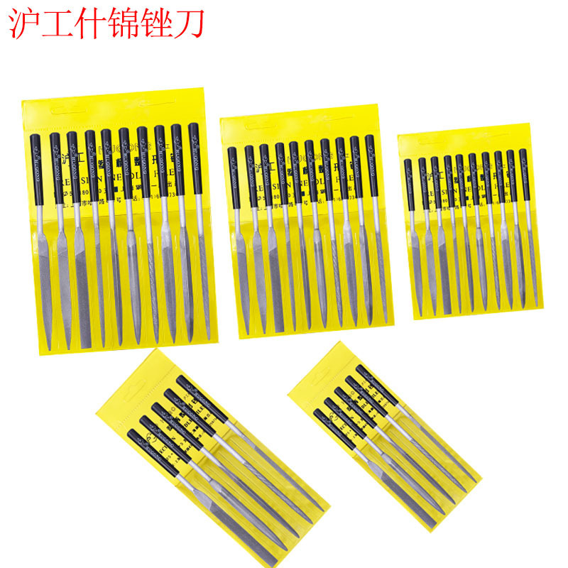 Hugong Assorted Files Woodworking Grinding Small Files Steel Files Plastic Handle File Set Flat and Semi-Circular Hugong Assorted Files Woodworking Grinding Small Files Steel Files Plastic Handle File Set Flat and Semi-Circular