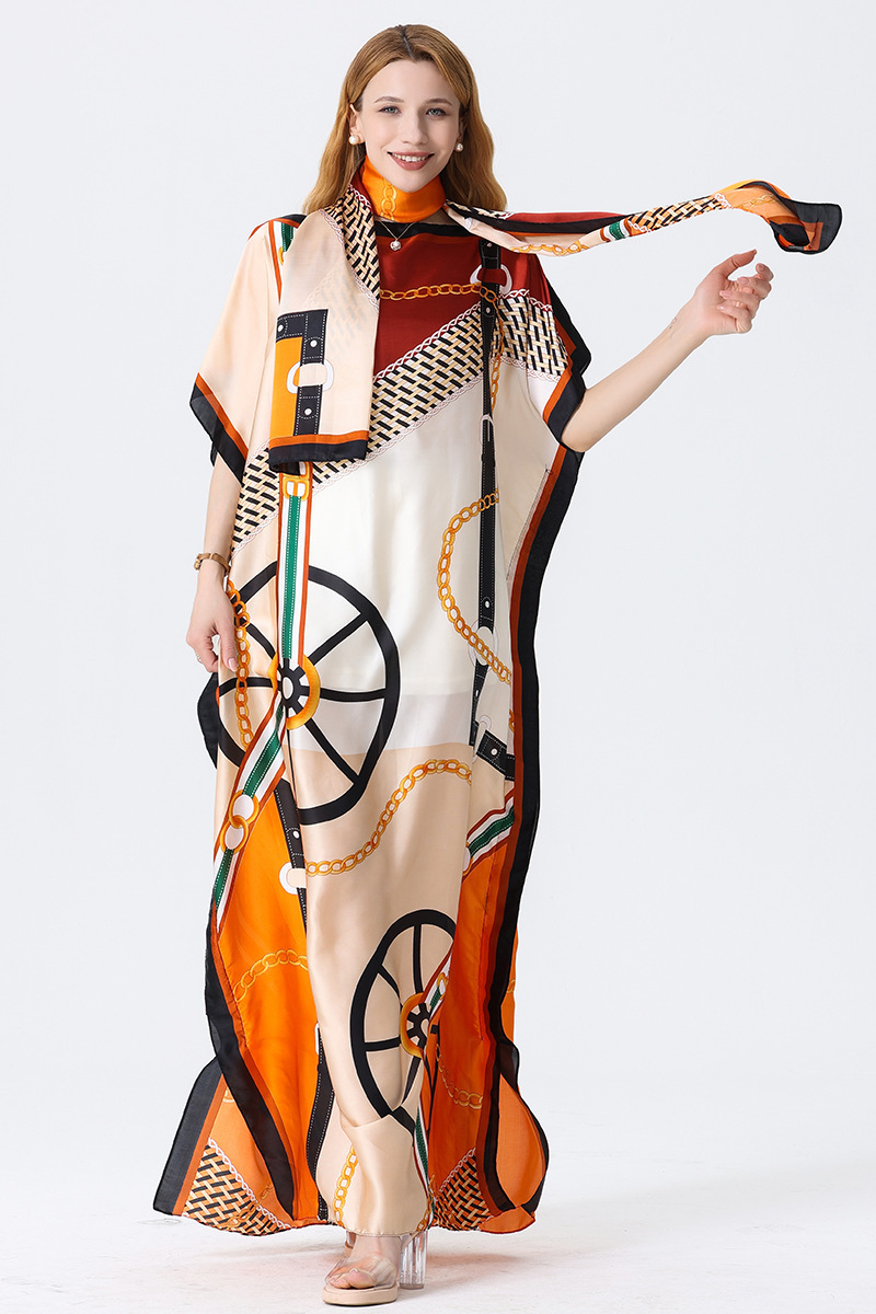 2025 primavera y verano nuevo Amazon venta rápida ropa malaya camisa de arena imitación seda brocado ropa de protección solar de vacaciones de playa