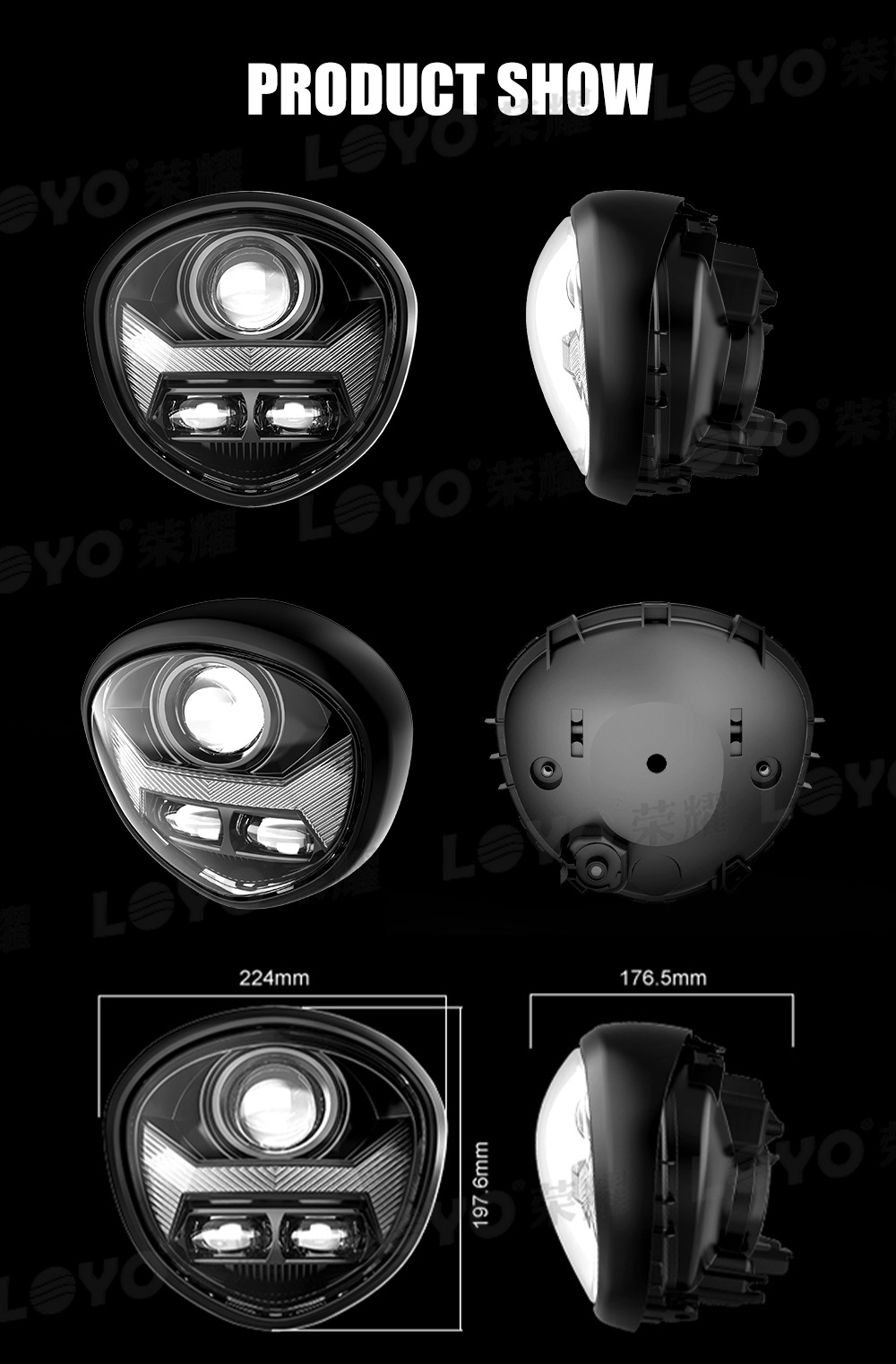 For Yamaha V1300 Xvs1300A 2011-2017 Motorcycle Front Headlight High Power 65W