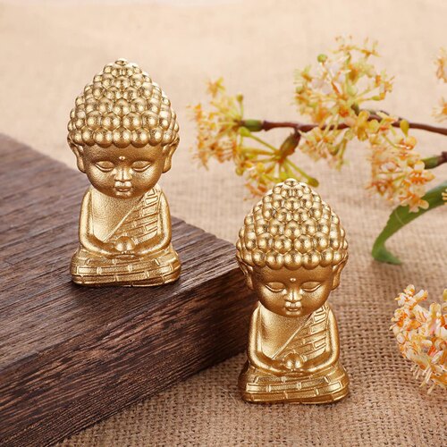 Brass mini Tathagata Buddha desktop wholesale small ornaments decoration Sakyamuni Buddha crafts desktop handle pieces