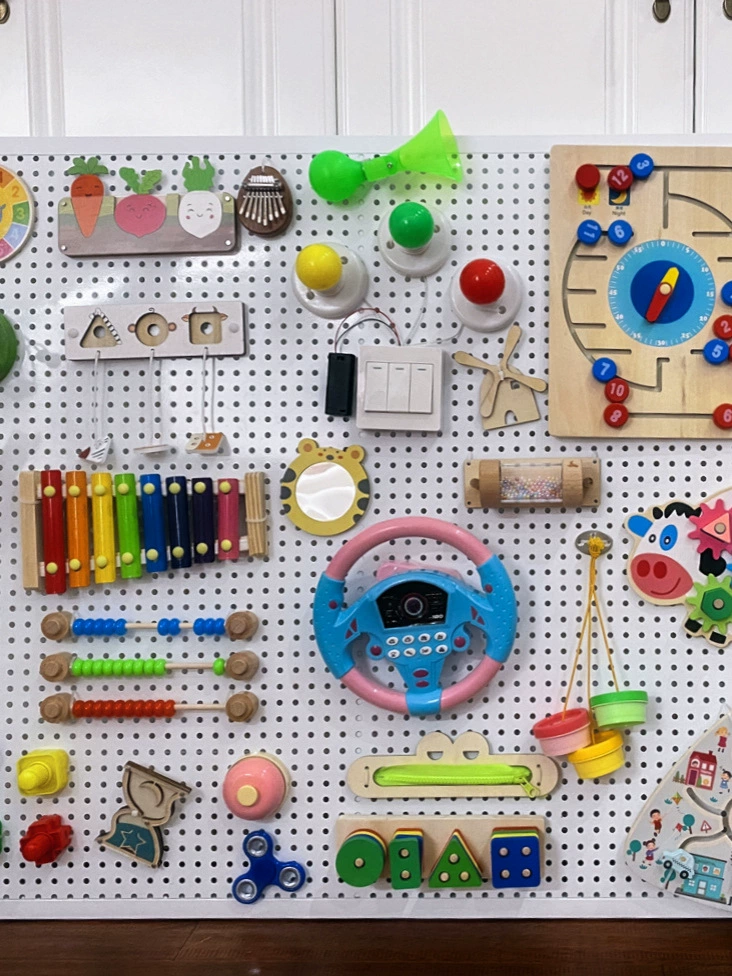 Детская развивающая доска своими руками, аксессуары Монтессори, раннее развитие, домик с отверстиями, материал для самостоятельного изготовления, домашние детские игрушки, детский сад