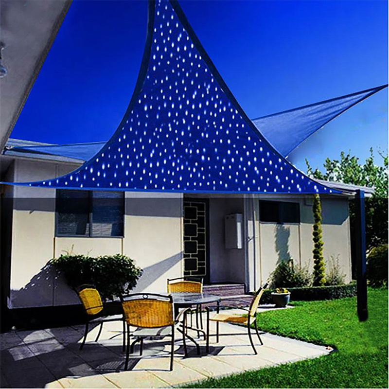 户外遮阳帆三角四角遮阳棚HDPE抗老化遮阳帆庭院防晒遮阳防雨天幕