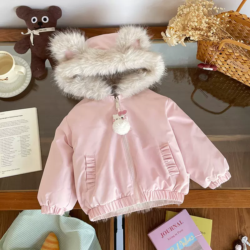 【现货】DW252431儿童加厚棉衣2025冬季女童加厚棉服女宝加厚棉袄