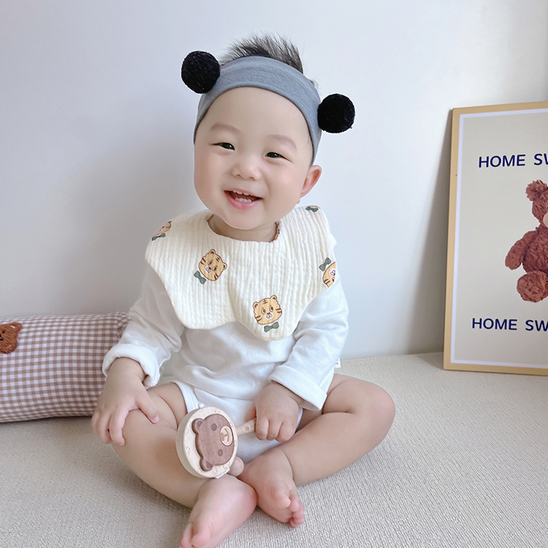 28g Weight Cute Animal Printing 100% Cotton Baby Accessories