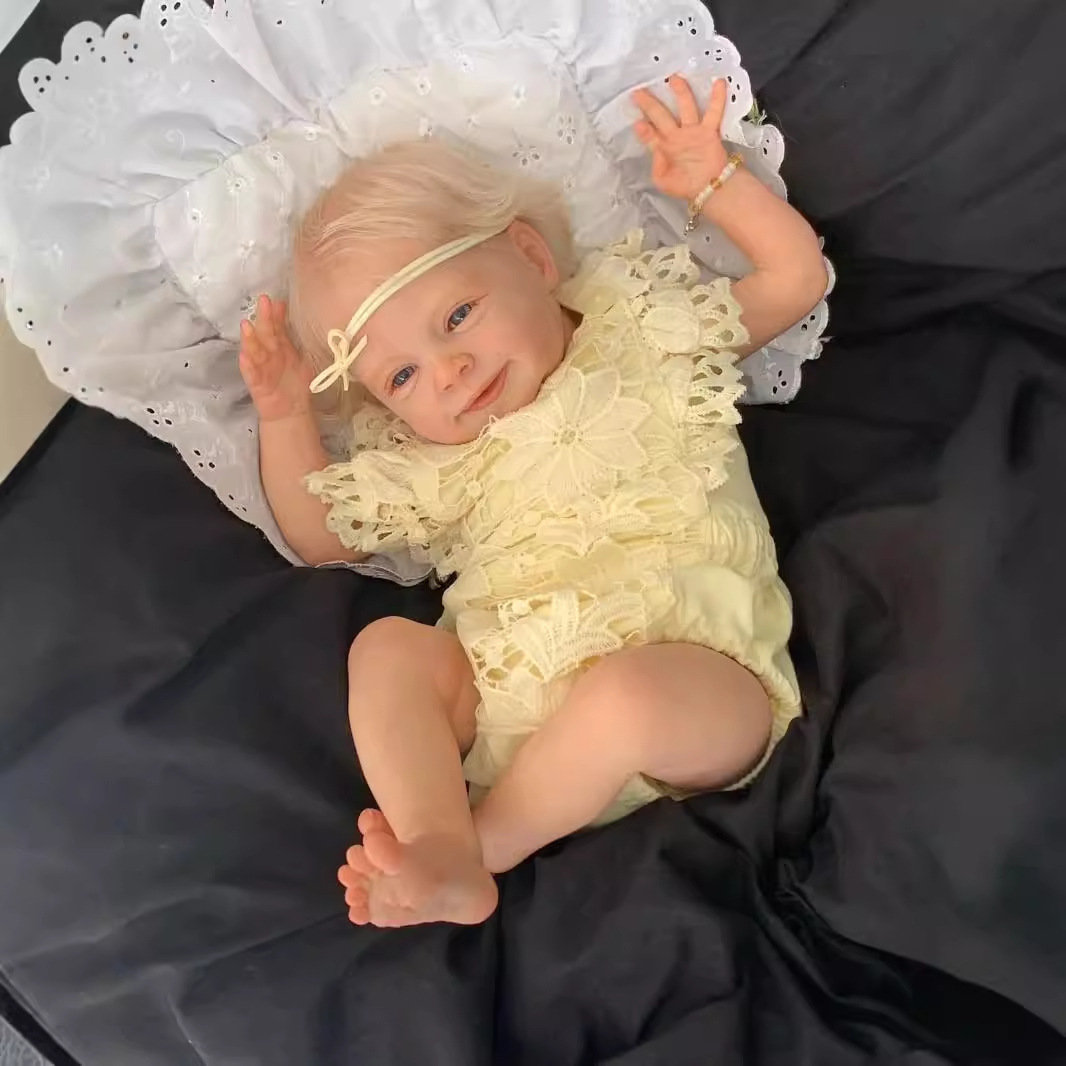 Hilo hueco amarillo de 19 pulgadas, juguete de simulación sebastian, muñeca de renacimiento, regalo de vacaciones para niños