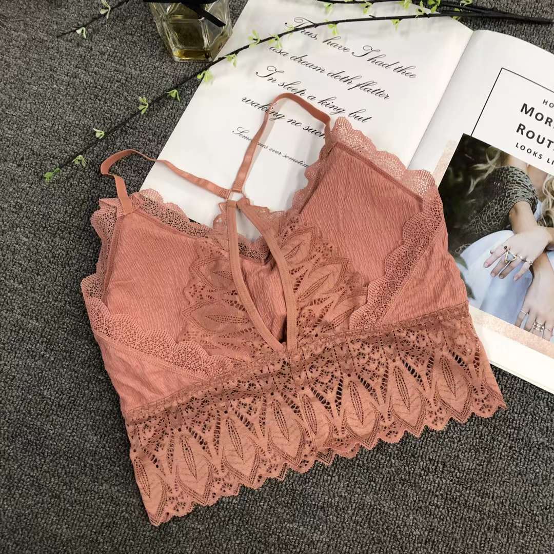 Nuevo cordón elástico de alta calidad belleza espalda chaleco las mujeres inalámbrico sexy sujetador ropa interior deportiva al por mayor