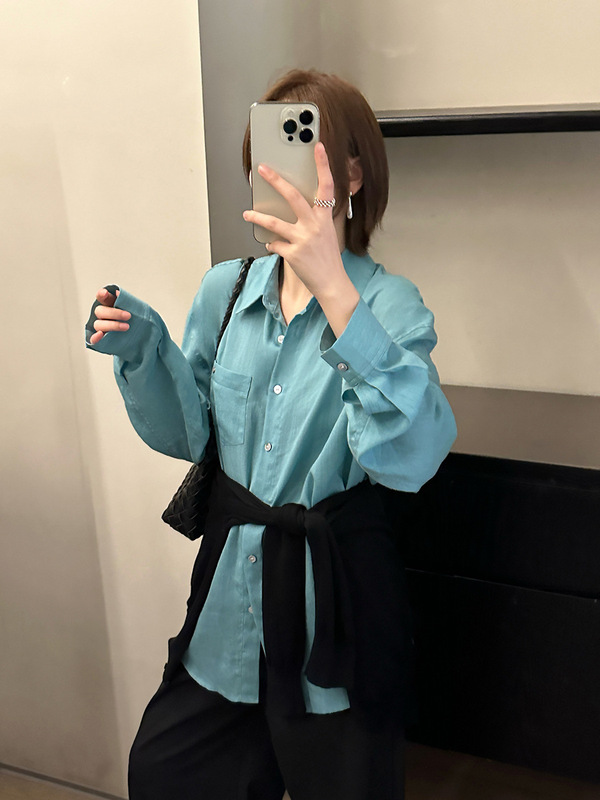 MMC DITION莱赛尔衬衫女装十三行秋季新款通勤宽松高级感长袖衬衣|undefined