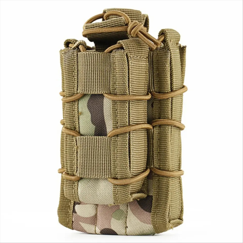 Niño-madre clip de doble articulación táctica MOLLE accesorio bolsa multifunción cintura colgando bolsa de doble articulación elástica ventilador militar CS