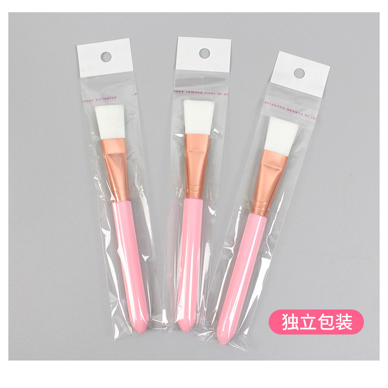 Cosmetic silicone brush, facial mask brush, independent package, makeup brush, soft bristle brush, mud adjusting film, beauty tools, soft head, single package