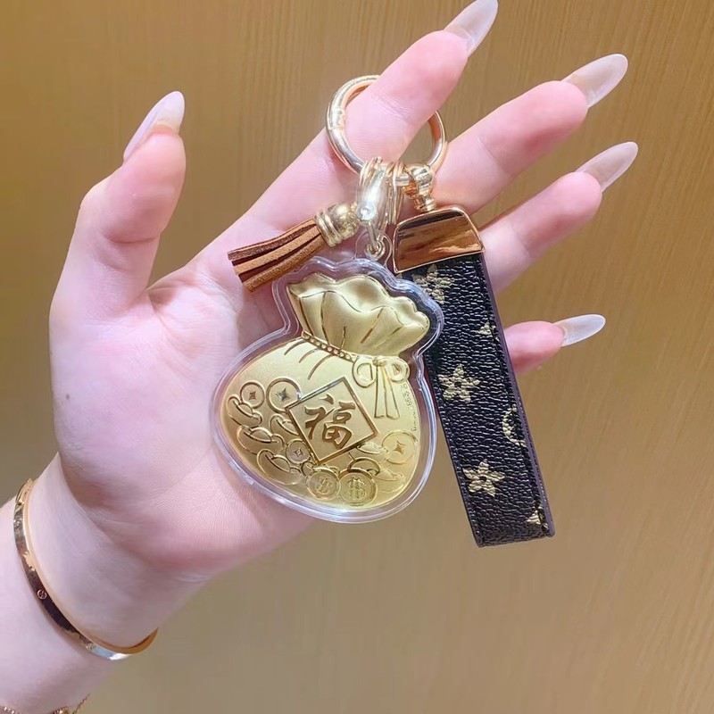 足金999招财福袋钥匙扣包包挂件工艺品会销礼品送闺蜜女朋友礼物|undefined