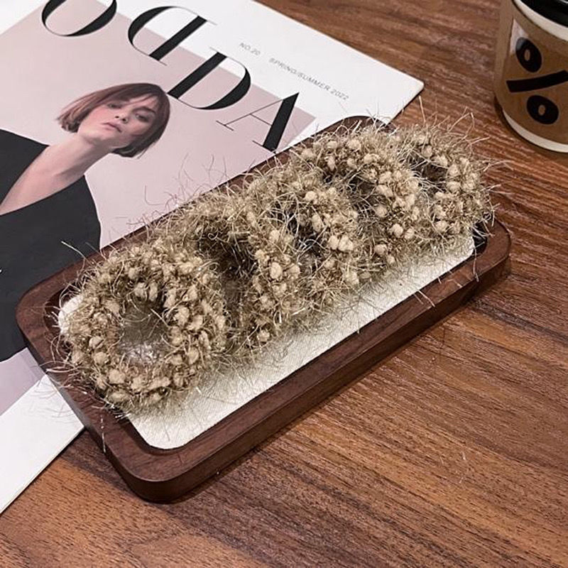 Otoño y invierno bola de lana suave engrosada cuerda de cabeza engrosada no engrosada con suéter cálido y cómodo anillo de pelo 2024 nuevo