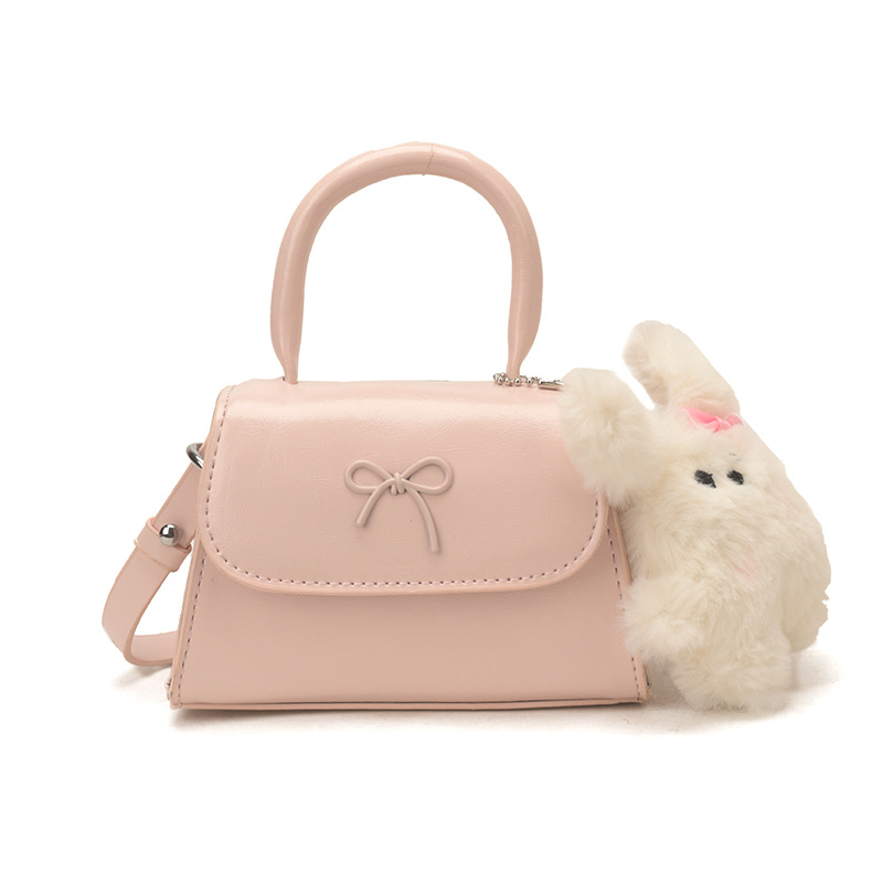 Bolsos infantiles transfronterizos dulces lindos arcos bolsos de mano de niña mini oso colgante bolsos de hombro