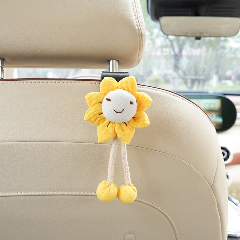 Gancho de coche de dibujos animados Gancho de coche de almacenamiento de acabado de bricolaje creativo Gancho de decoración conveniente en la parte posterior del asiento del coche