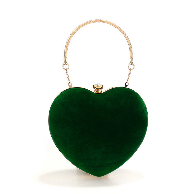 Cross-Border Hot Sale Exquisite Heart-Shaped Evening Bag Elegant Prom Handbag Fashion Versatile Wedding Dress Clutch - Thumbnail 6