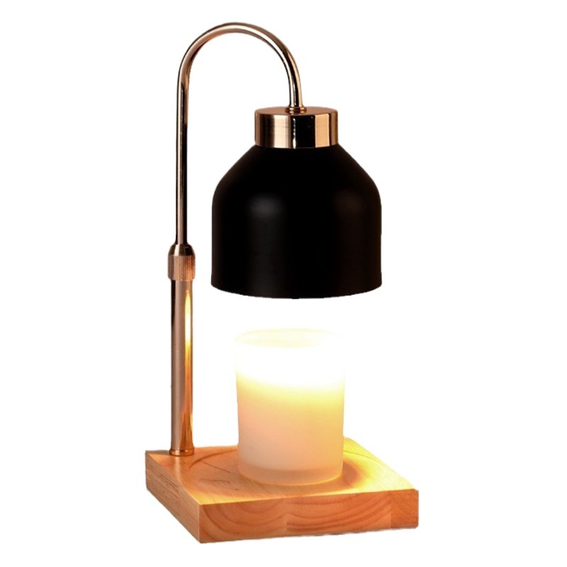 Lámpara de aromaterapia lámpara de cera de fusión vela de aceite esencial lámpara de vela de fusión dormitorio simple creativo decoración libre de fuego ajustable