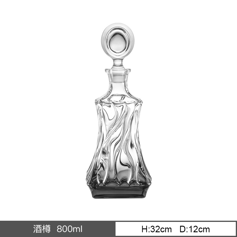 Taza de whisky gris de humo de importación checa de vidrio de cristal de lujo ligero de alto nivel empresarial personalizado taza de degustación privada