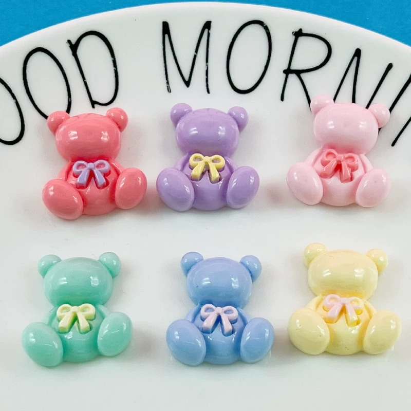 Мультфильм глянцевый медведь крем клей аксессуары для волос шпилька мобильный телефон оболочки аксессуары Смола Аксессуары материал холодильник наклейка патч