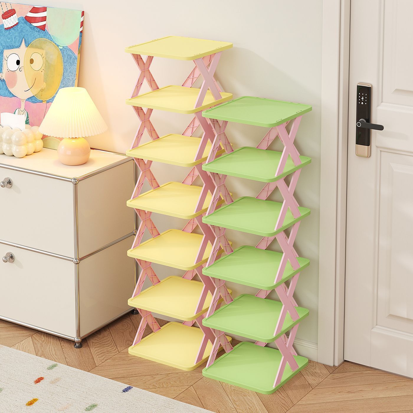 Multi-Layer Entry Shoe Rack for Home Simple Doorway Indoor Dormitory Small Narrow Shoe Cabinet Shoe Storage Small Space-Saving