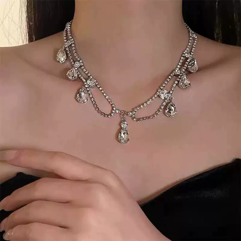 Серебряное ожерелье, цепочка для ключ-бумажника, стиль легкой роскоши, высококлассный стиль