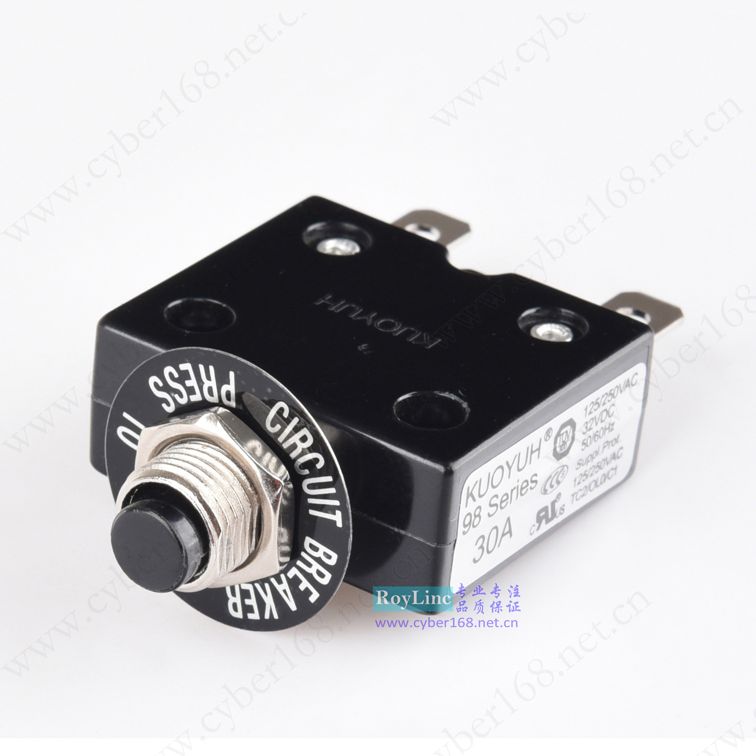KUOYUH 98 Series 30A工控设备电源断路器过载保护器3-40Amps可选