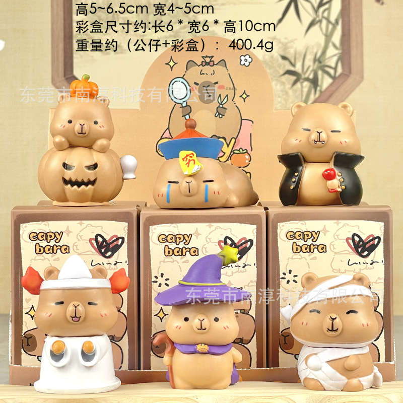 秋千卡皮巴拉盲盒手办小憨豆可爱水豚卡通摆件扭蛋机公仔批发代发|undefined