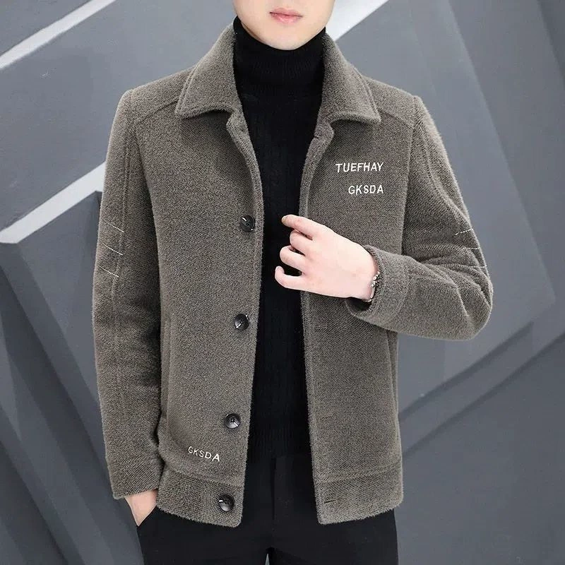 Демисезонное шерстяное пальто, трендовая пуховка, trench coat, корейский стиль