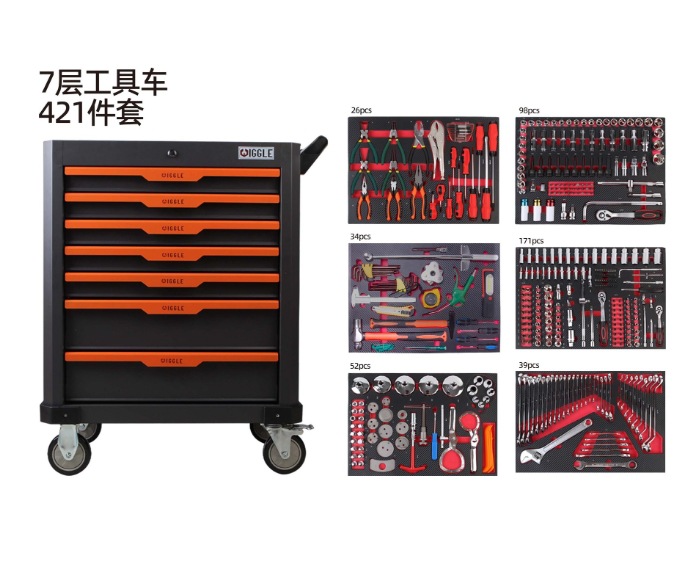 Carro de herramientas para automóviles, gabinete móvil, gabinete de herramientas pesadas, herramientas de manga, gabinete de piezas multicapa, juego completo de salón de belleza