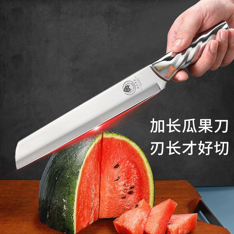 Fruitstand cuchillo de sandía grande alargado cuchillo de sandía cortar cuchillo de fruta